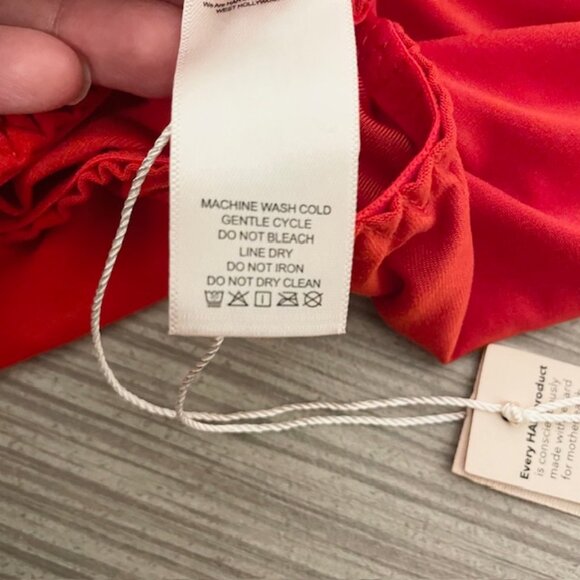 NWT We Are HAH Don't Be Square Long Sleeve Bodysuit Red Size XS - Picture 15 of 15